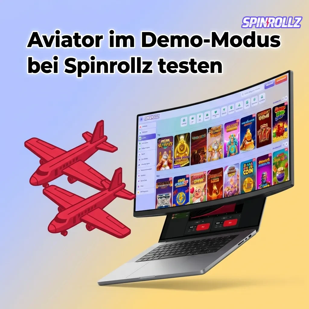 Aviator demo mode interface at Spinrollz showing virtual credits and game features for risk-free practice play