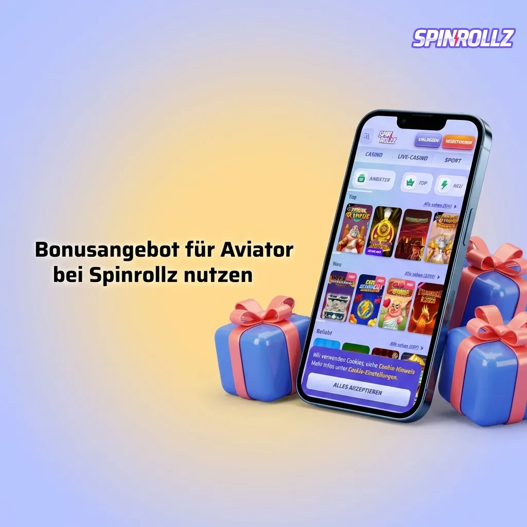 Spinrollz Casino Willkommensbonus für Aviator: 100% bis €500 plus 200 Freispiele für neue Spieler