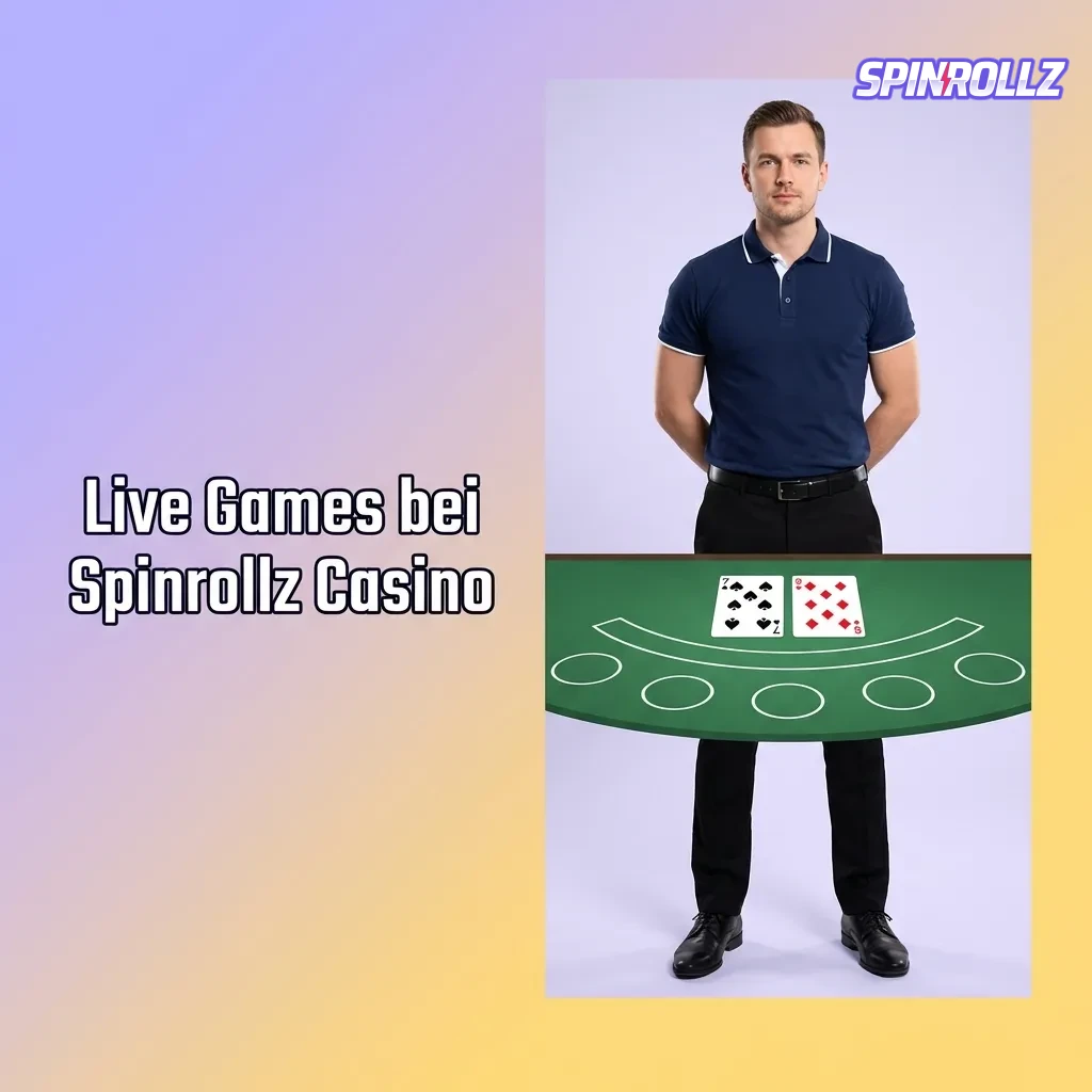 Live casino games at Spinrollz with roulette, blackjack, baccarat, poker, and interactive TV game shows with dealers