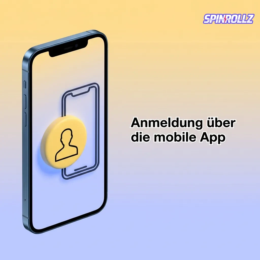 Spinrollz mobile app login screen showing sign-in button and credential entry fields on smartphone display