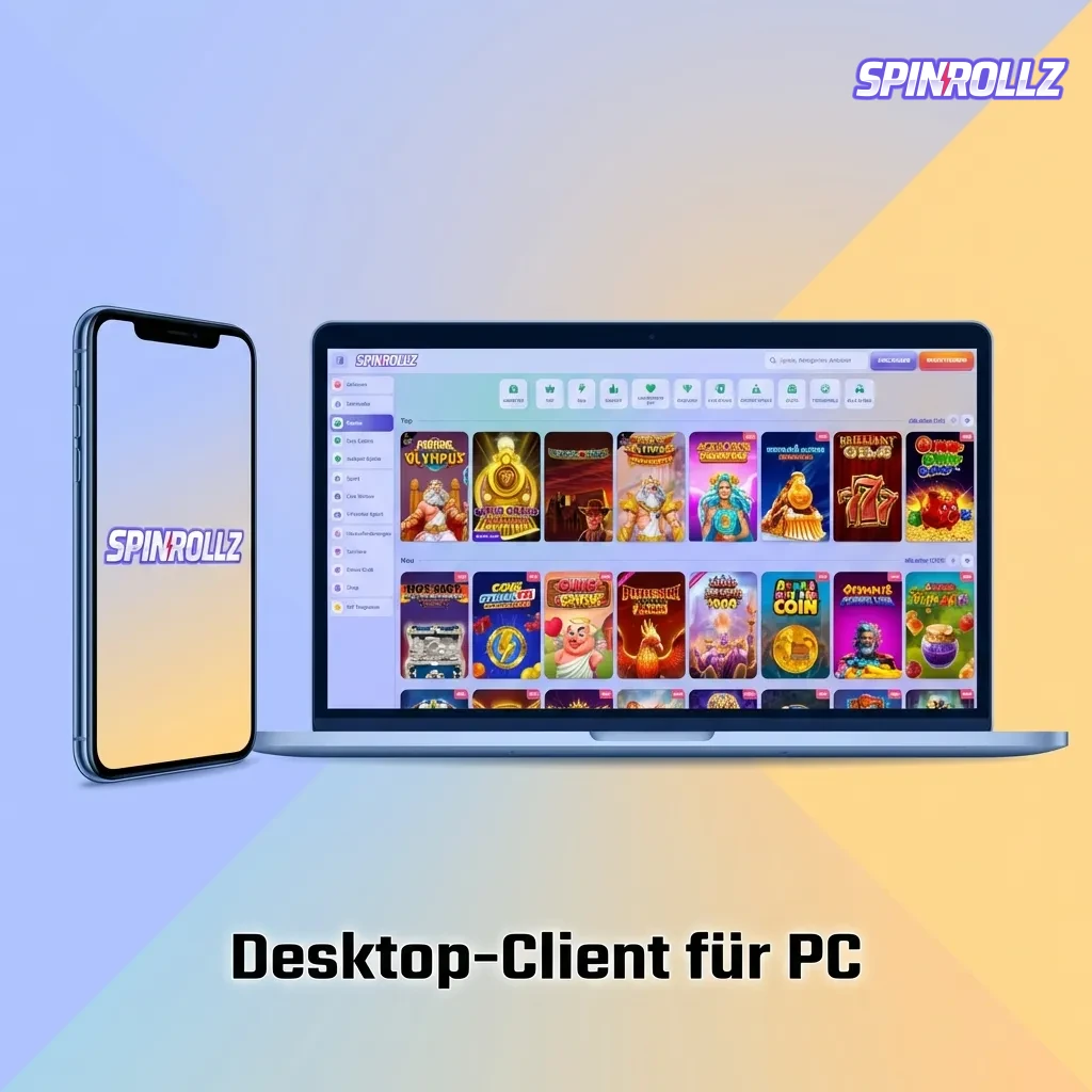 Desktop-Client installation interface showing Windows and macOS download options with step-by-step setup process
