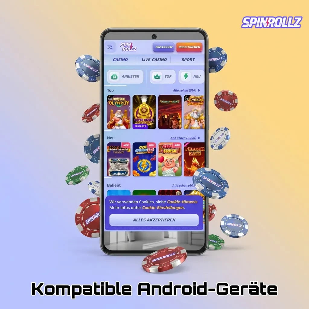 Liste kompatibler Android-Smartphones: Samsung Galaxy, Google Pixel, Xiaomi, OnePlus, Huawei, Oppo und Realme Modelle
