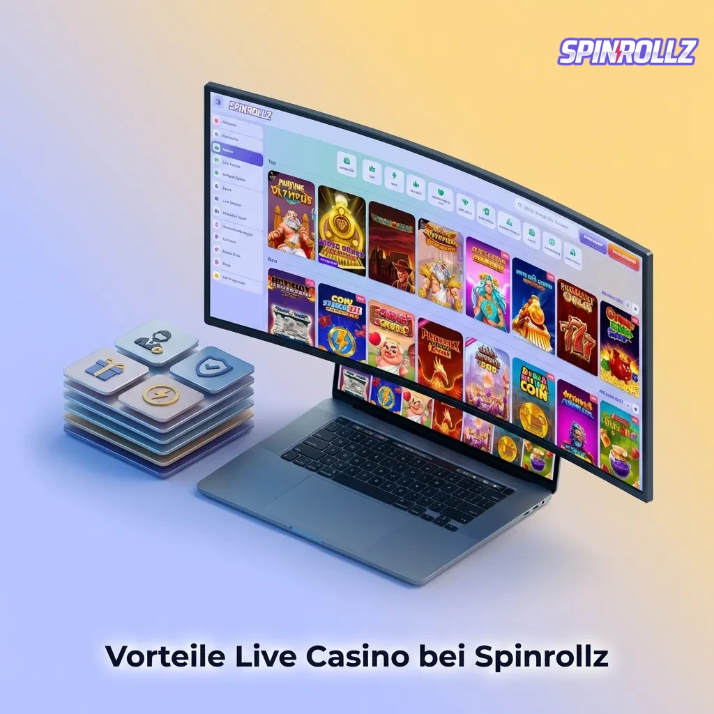 Live casino at Spinrollz showing real dealers, interactive chat, and multiple camera angles for authentic gaming experience.